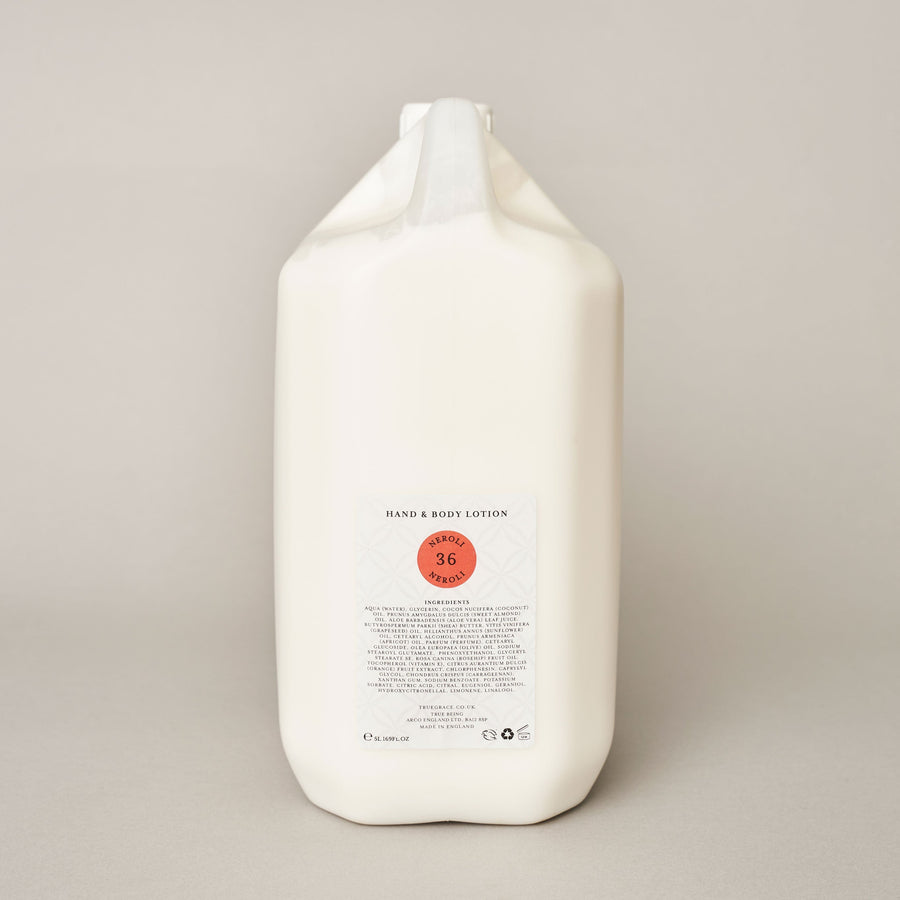 Neroli 5 Litre Hand & Body Lotion Refill | True Grace